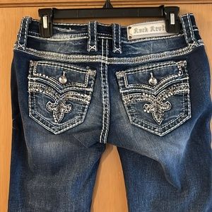 Rock Revival Women’s Pecola Boot Cut Jeans Embroidered Medium Wash Size 26